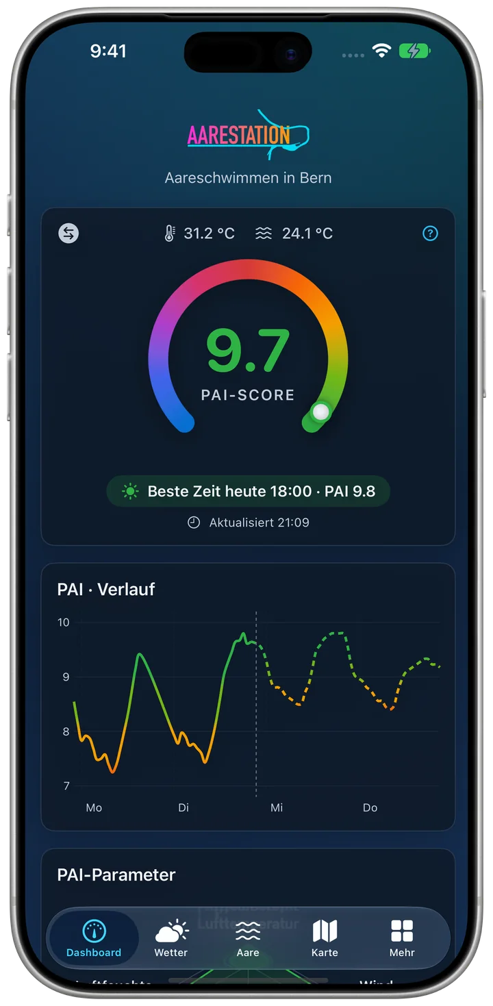 Aarestation auf dem iPhone