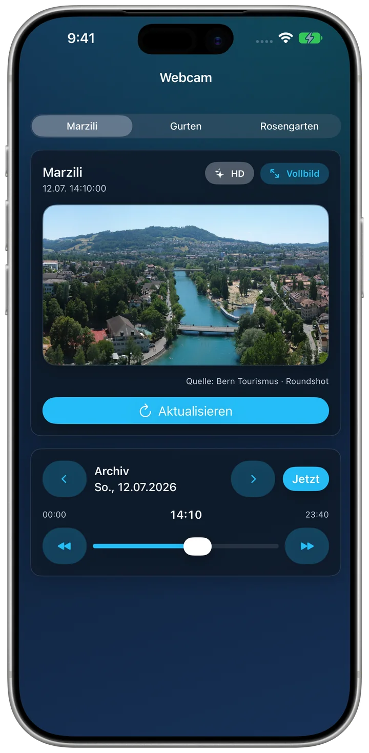 Aarestation auf dem iPhone