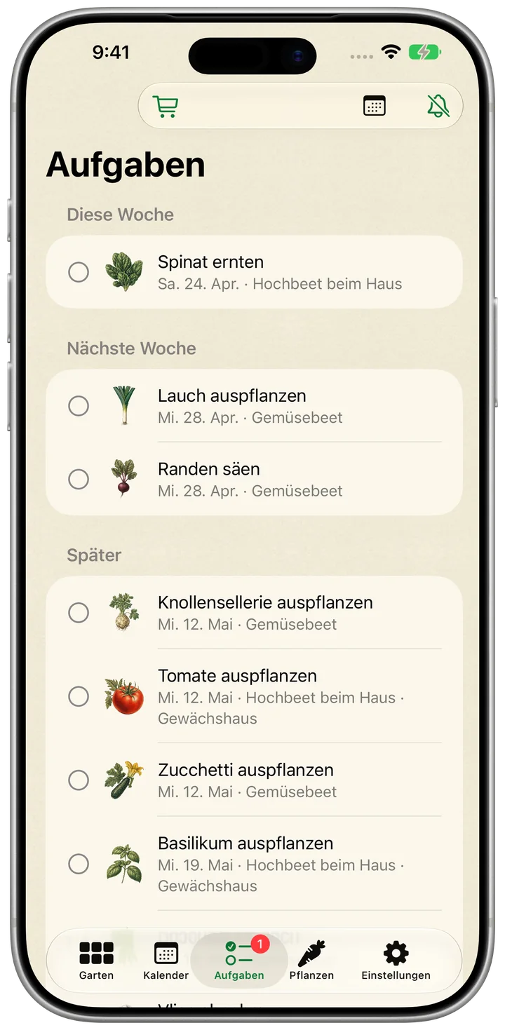 Beet auf dem iPhone