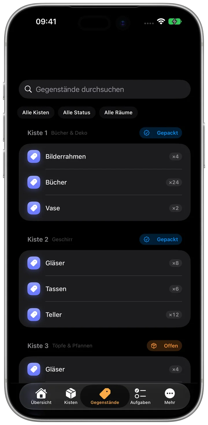 Homeshift auf dem iPhone
