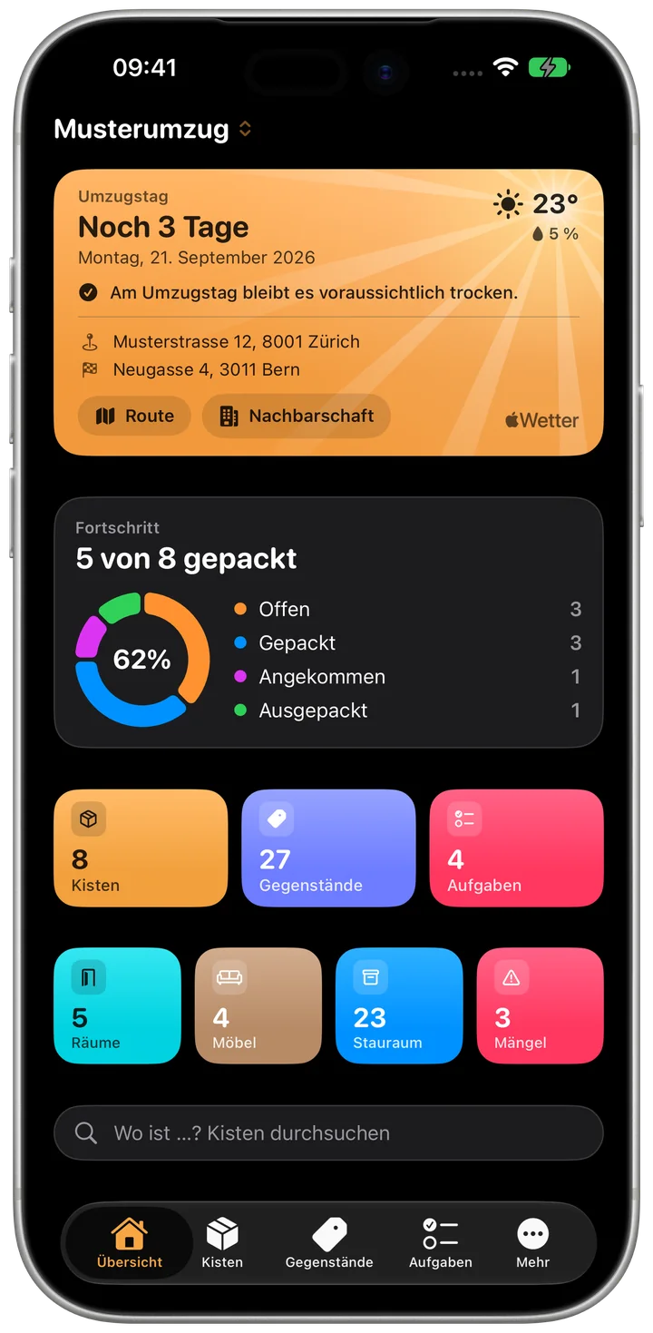 Homeshift auf dem iPhone