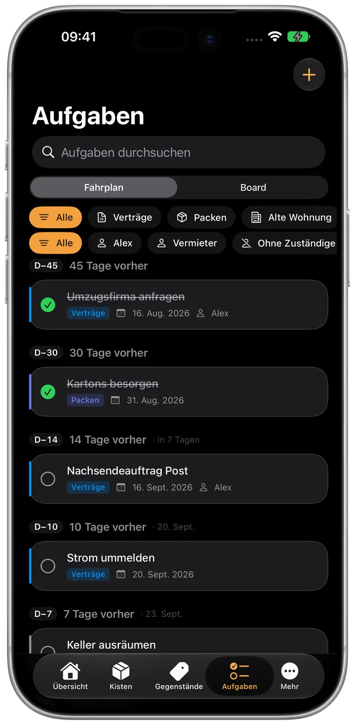 Homeshift auf dem iPhone