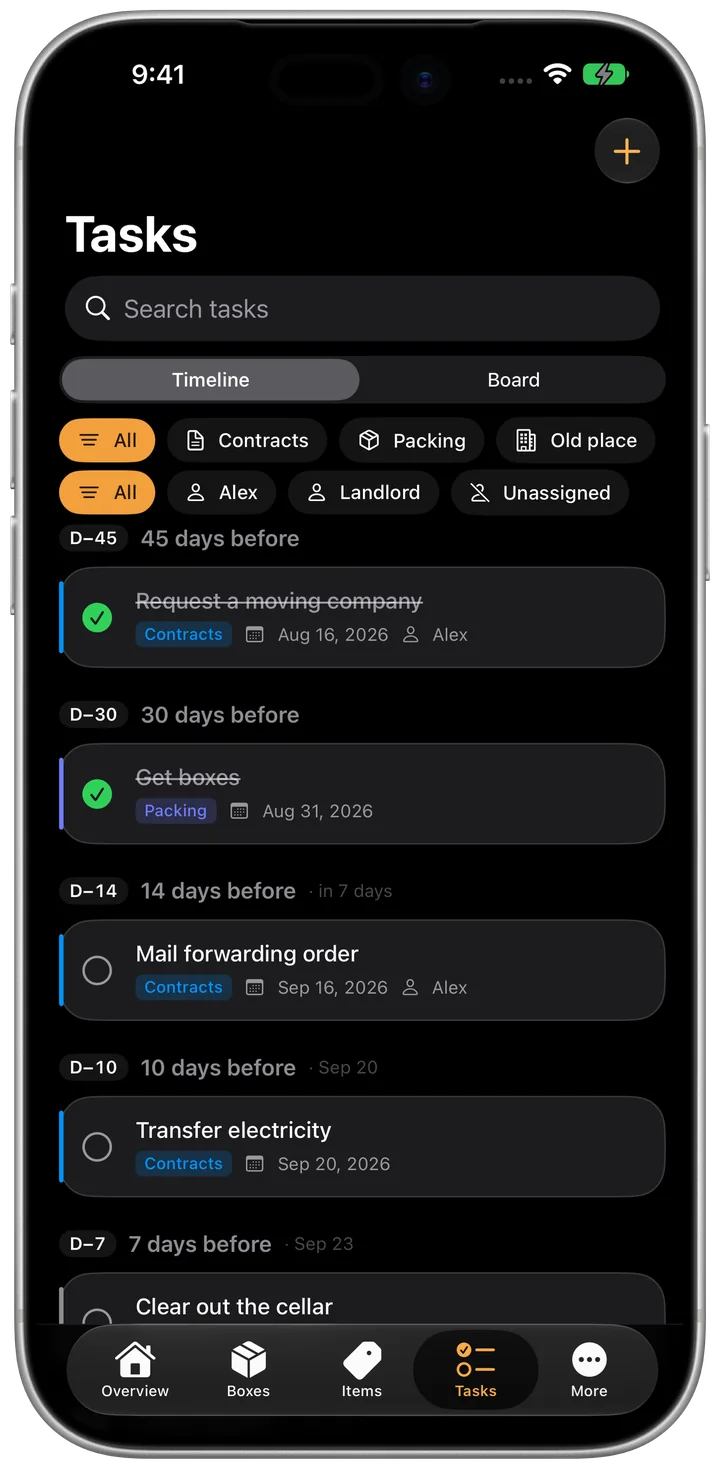 Homeshift on iPhone