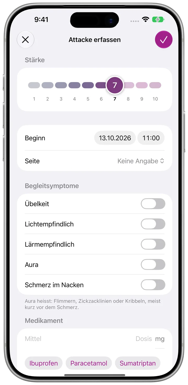 Kopfweh auf dem iPhone