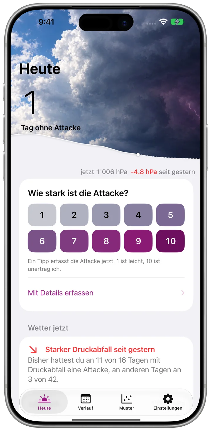 Kopfweh auf dem iPhone