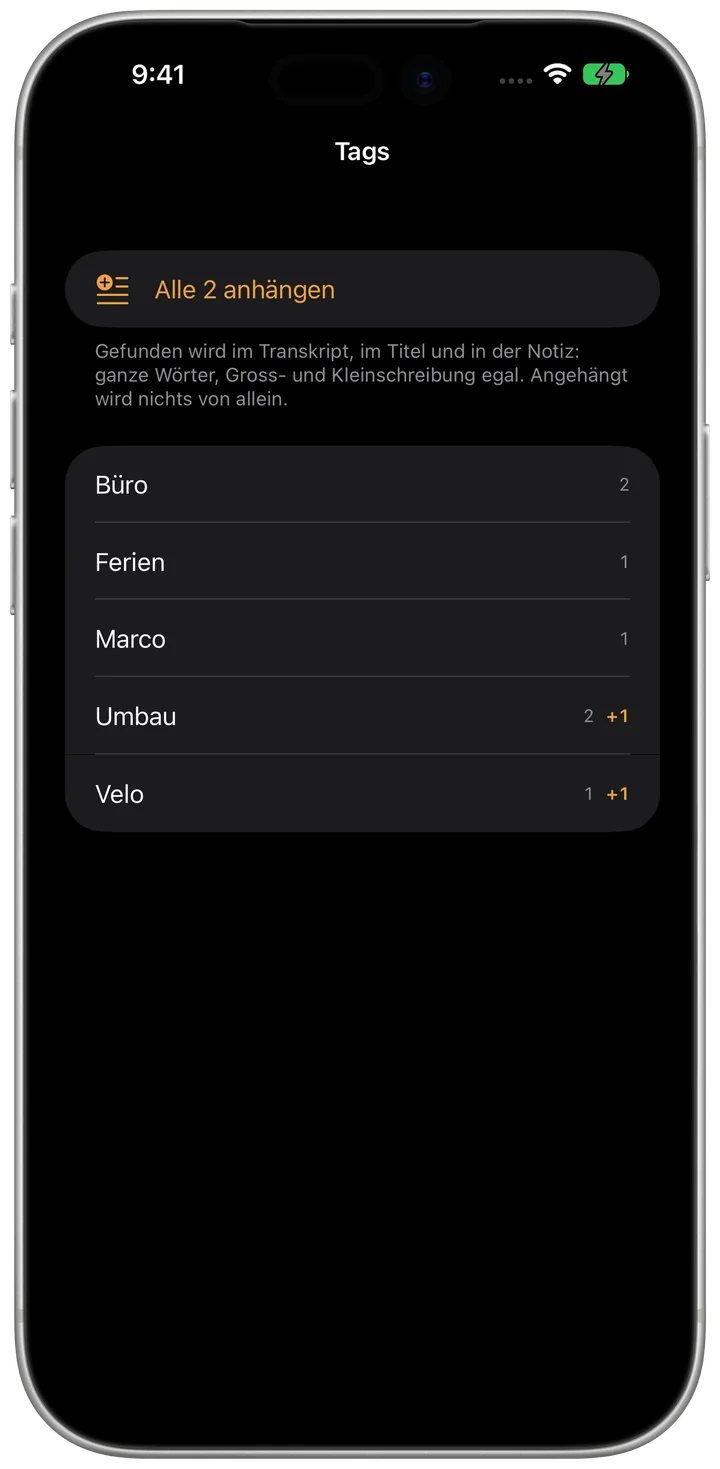 Murmel auf dem iPhone