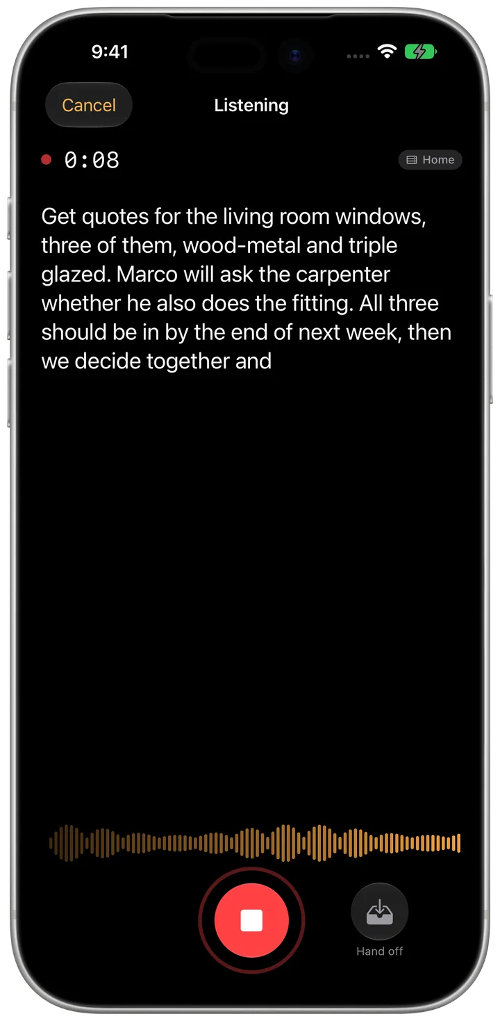 Murmel on iPhone