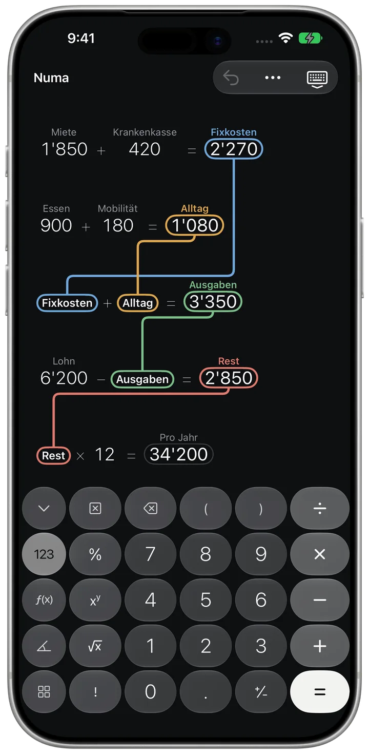 Numa auf dem iPhone