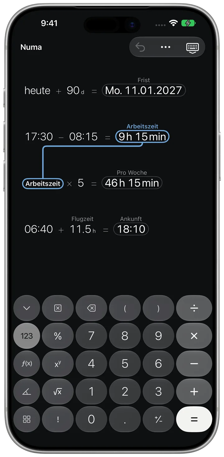 Numa auf dem iPhone