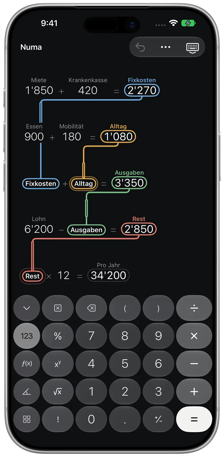 Numa auf dem iPhone