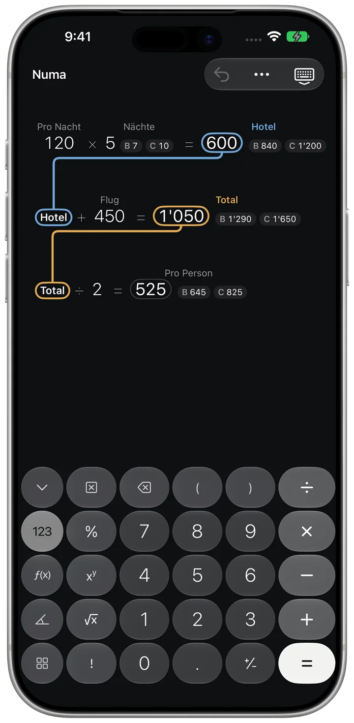 Numa auf dem iPhone