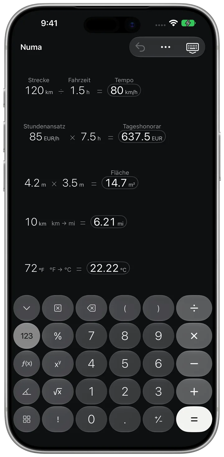 Numa auf dem iPhone