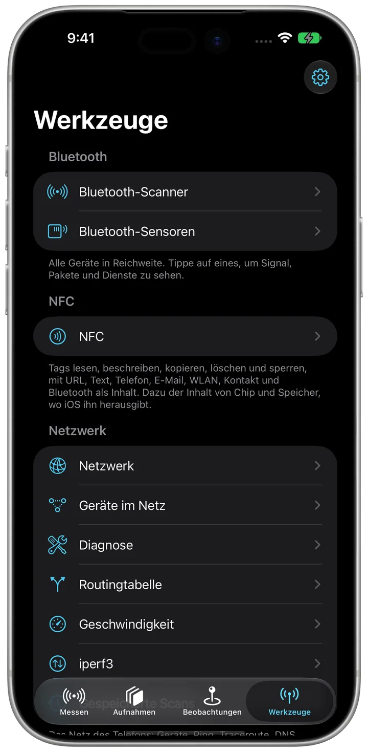 Sensorstorm auf dem iPhone