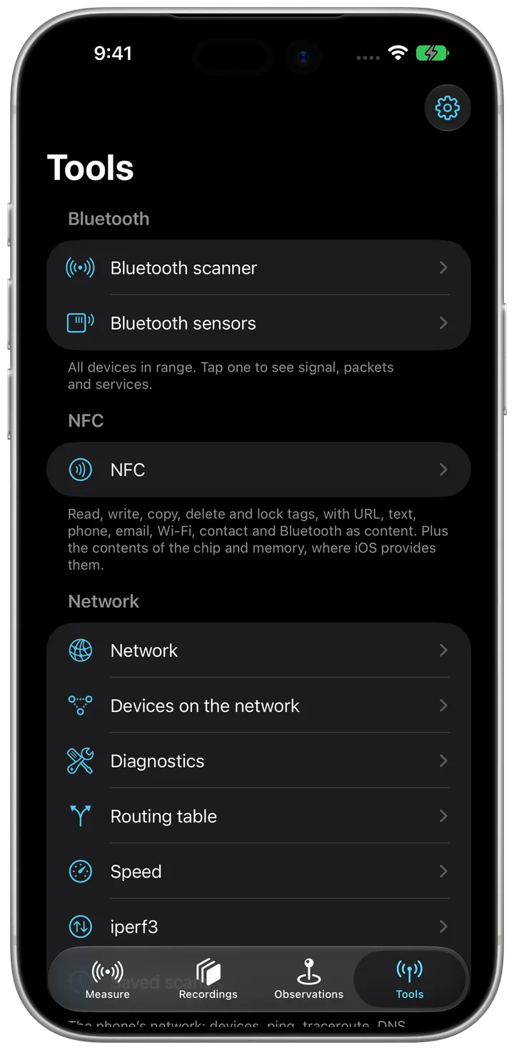 Sensorstorm on iPhone